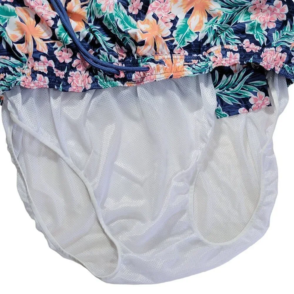 Vineyard Vines Chappy Swim Trunks Mens Size 2XL Mesh Brief Floral Tropical XXL‎